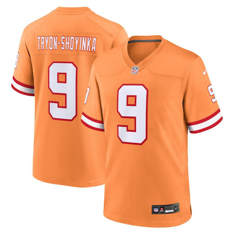 Men Tampa Bay Buccaneers #9 Joe Tryon-Shoyinka Nike Orange Throwback Game NFL Jersey->tampa bay buccaneers->NFL Jersey